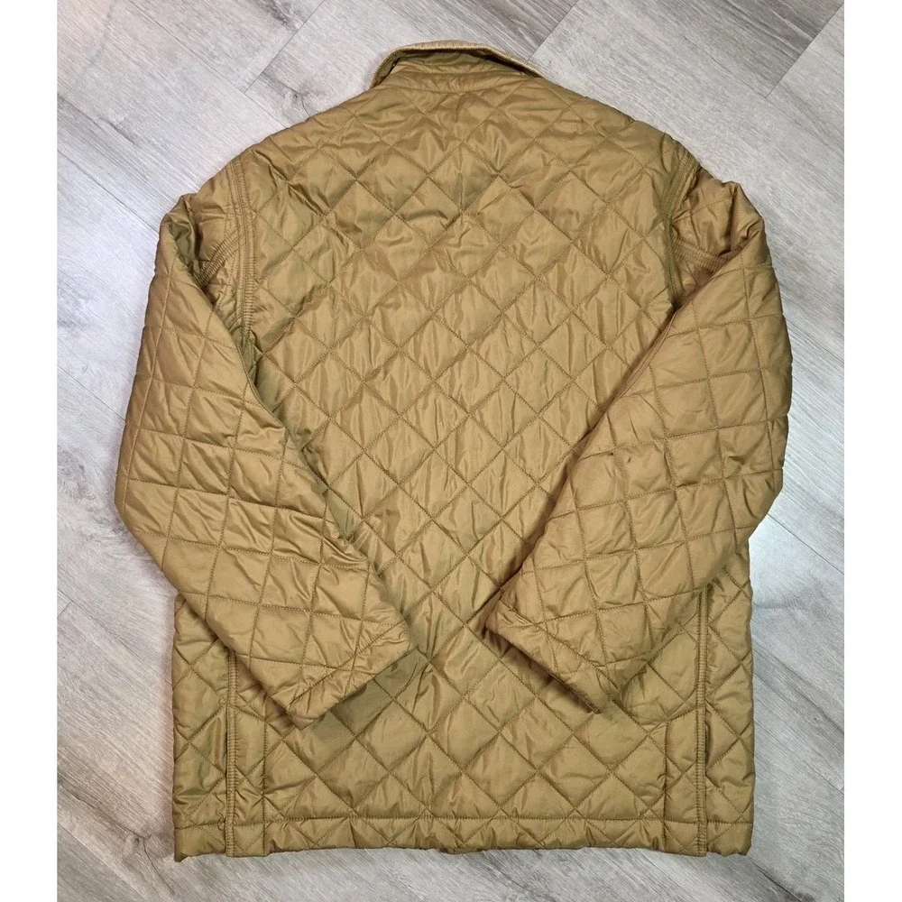 Vintage Polo Ralph Lauren Jacket Mens Medium‎ Diamond Quilted Utility Barn Snap